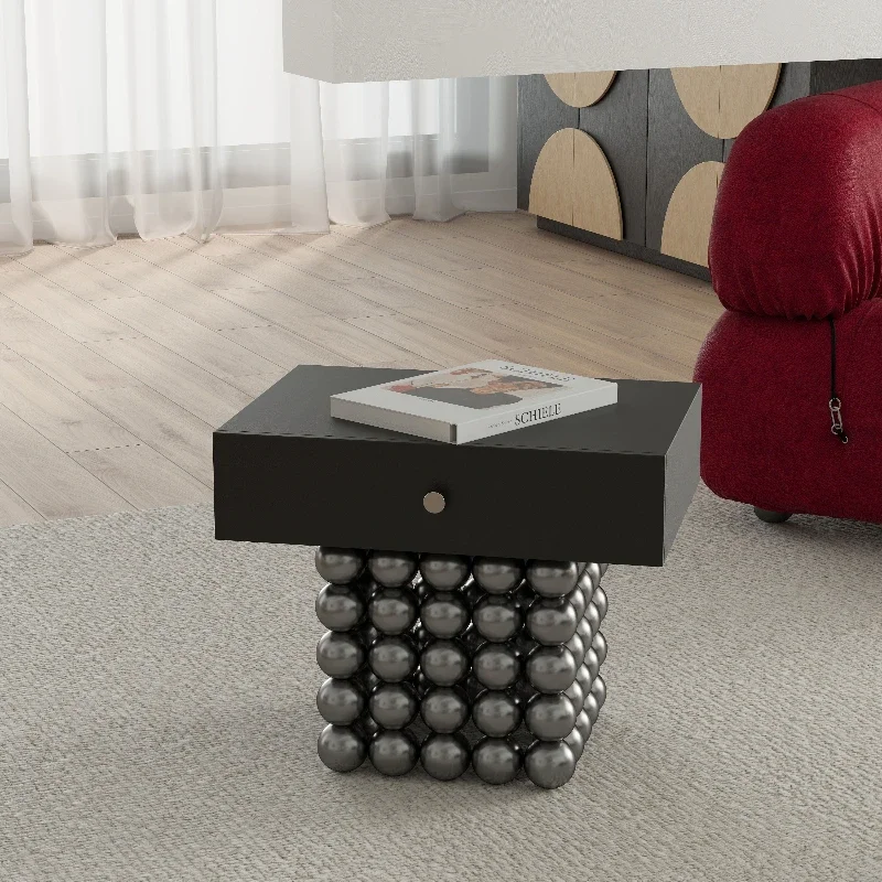 

Light luxury minimalist art side few living room sofa side cabinet high-end designer creative bedroom bedside table