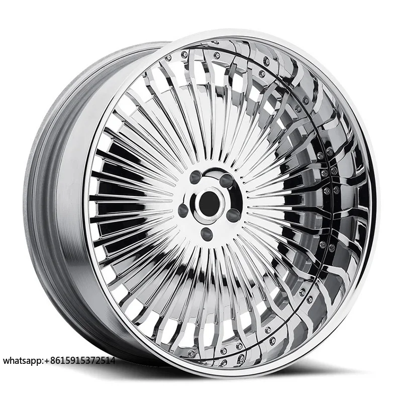 

TLCRETE Car Rims 2 Piece 20 21 22 23 24 26 Inch 5x115 5x127 Full Chrome Deep Lip Passenger Car Wheels for Dodge Magnum Chevrolet