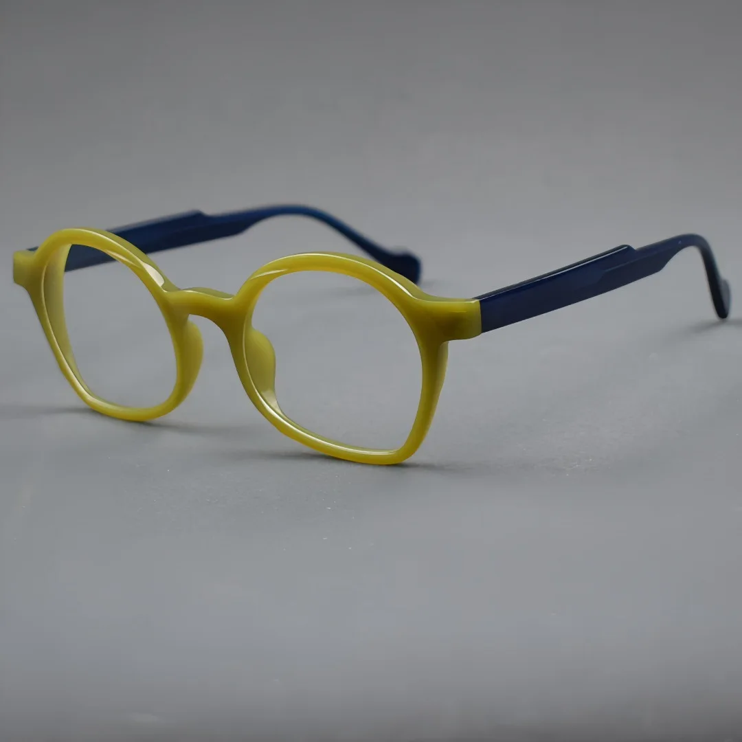

Новинка 2025 года, высококачественная ацетатная мужская оправа для оптических очков ручной работы, модная многоугольная оправа, женские очки для близорукости, синие светостойкие очки