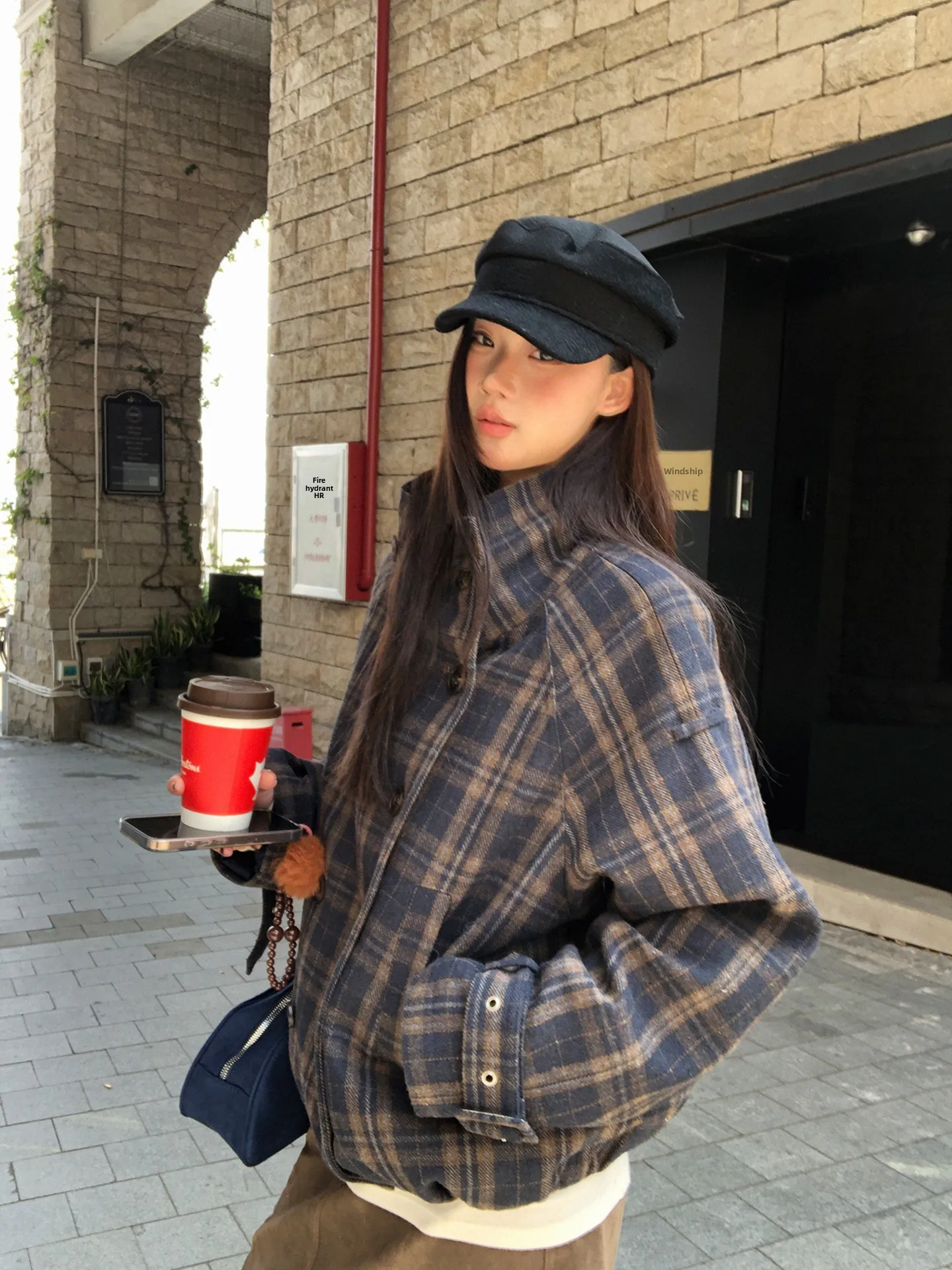 

Red Celebri Woolen Coat Women's Sle 2025 New Winter High-End Feeling Tweed Cotton ort Quilted Woolen Outerwear