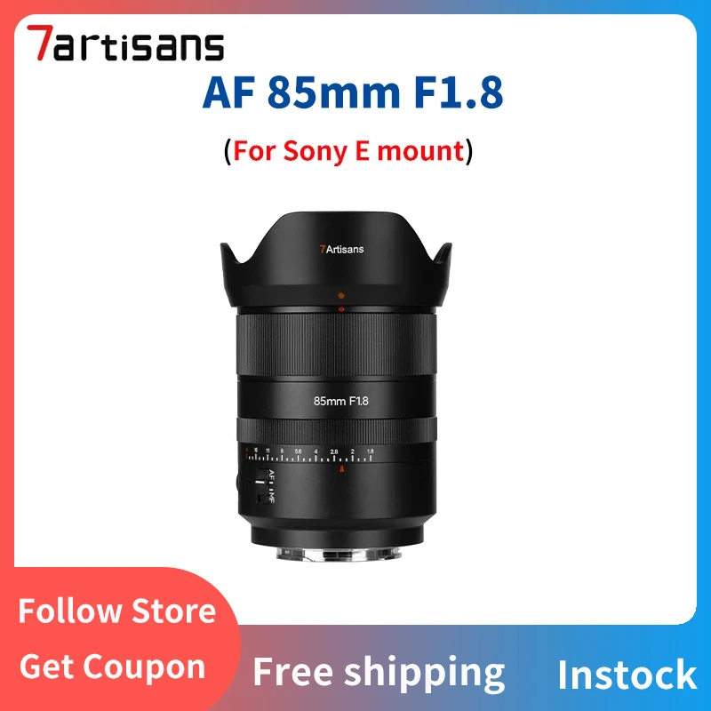 

7artisans AF 85mm F1.8 Full Frame Medium Telephoto Portrait Large Aperture Lens for Sony E-Mount Cameras