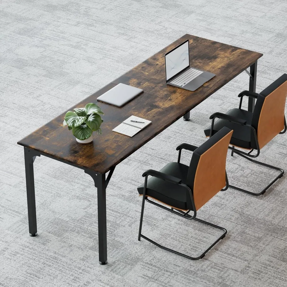 

78.7 Inches Extra Long Desk,6.5ft Office Table with Flexible Configuration,Large Computer Table with Adjustable Footpads,Stable