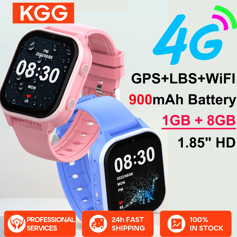 

Детские умные часы 4G, GPS, Wi-Fi, видеозвонок, SOS, IP67, водонепроницаемые, 1 ГБ + 8 ГБ, монитор камеры, трекер, часы для телефона, детские умные часы