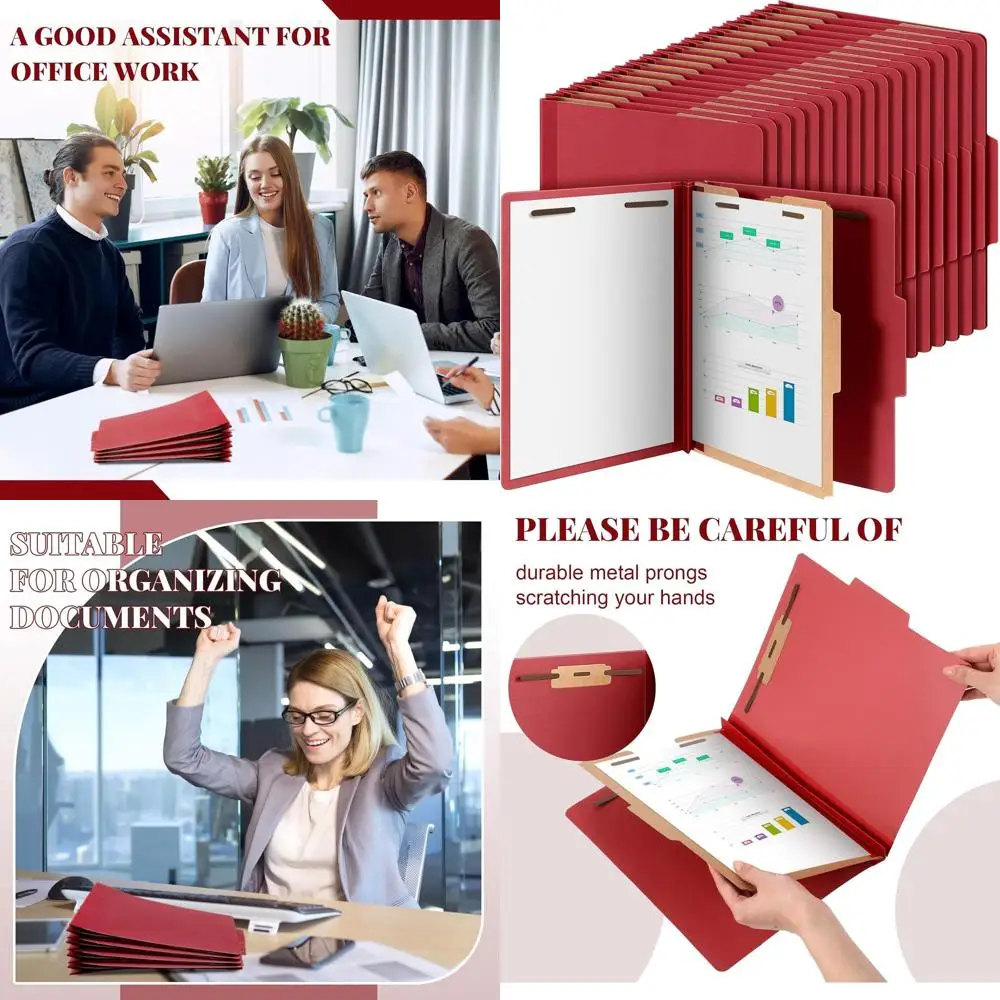 

Letter Size Pressboard File Folders with Fasteners, 60-Piece Set, Expanding Organizer for Teachers, Clergy, Office, Church Donat