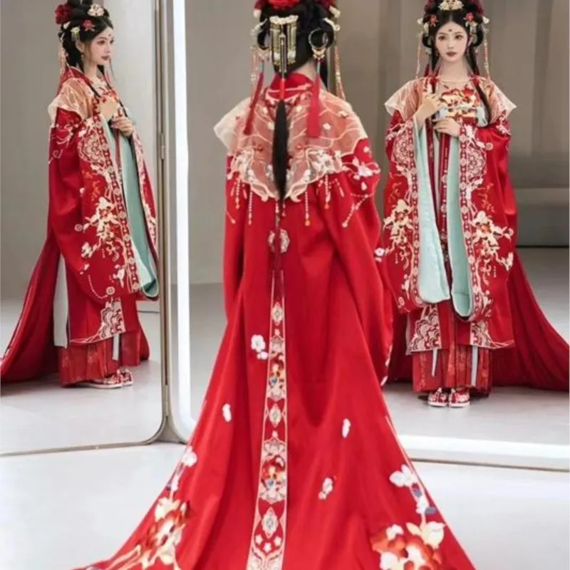 New Chinese wedding dress Phoenix crown Xia Pei full set of Hanfu