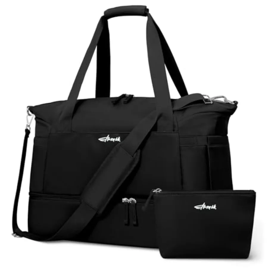 

Gym Bag for Women, Personal Item Travel Bag with Shoes Compartment, Weekender Overnight Duffel Bag with Wet Pocket, Carry On Ba
