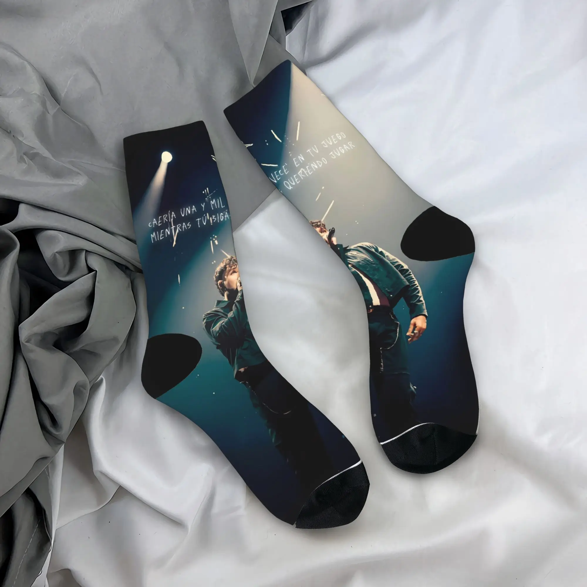 Rapper Quevedo Stockings Adults Men  Socks Soft Gothic Socks Spring Climbing Non Slip Custom Socks Birthday Gift