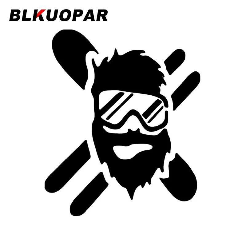 

BLKUOPAR Skier Snowboarder Masked Car Stickers Fashion Vinyl Decal Sunscreen Die Cut Windshield Surfboard Car Styling