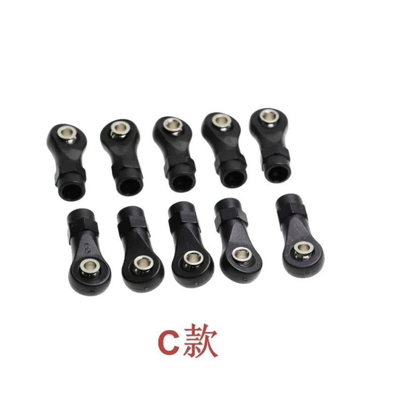 10pcs M4 Plastic Tie Push Link Rod End Joint Ball Head Holder for 1/8 & 1/10 RC Truck Buggy Crawler Car Ugrade part Accessory