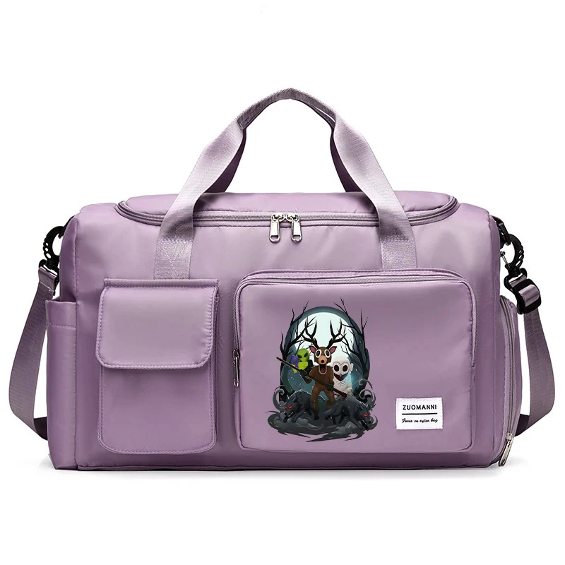 حقيبة سفر 99 ليلاً في الغابة، سعة كبيرة، محمولة ومتينة، حقيبة يد عصرية مطبوعة برسوم الرسوم المتحركة، هدية عيد ميلاد #2