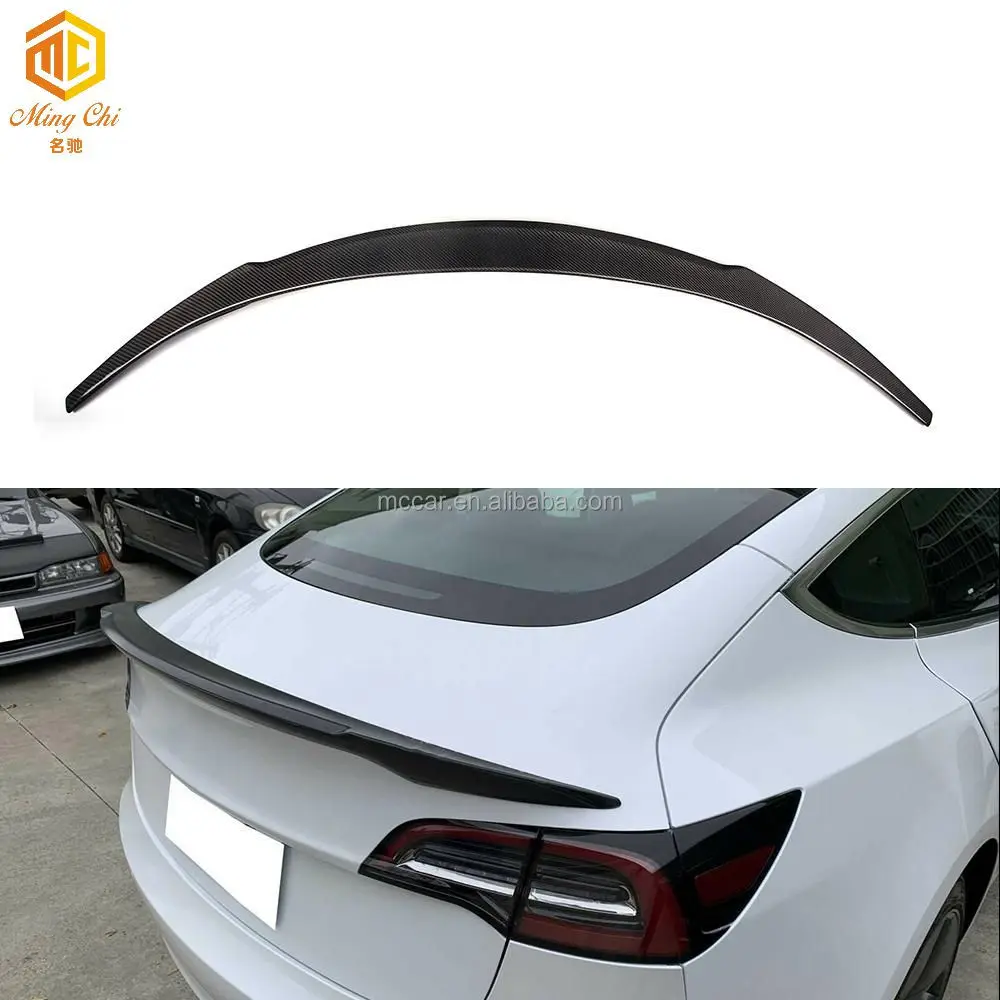 

High Quality Carbon Fiber car Spoiler For Tesla Model 3 R style Rear Spoiler