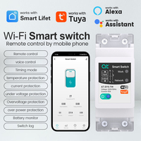 TUYA WIFI Smart Circuit Breaker energy meter 2P 63A DIN Rail for Smart Home wireless Remote Control Smart Switch by APP ATELE