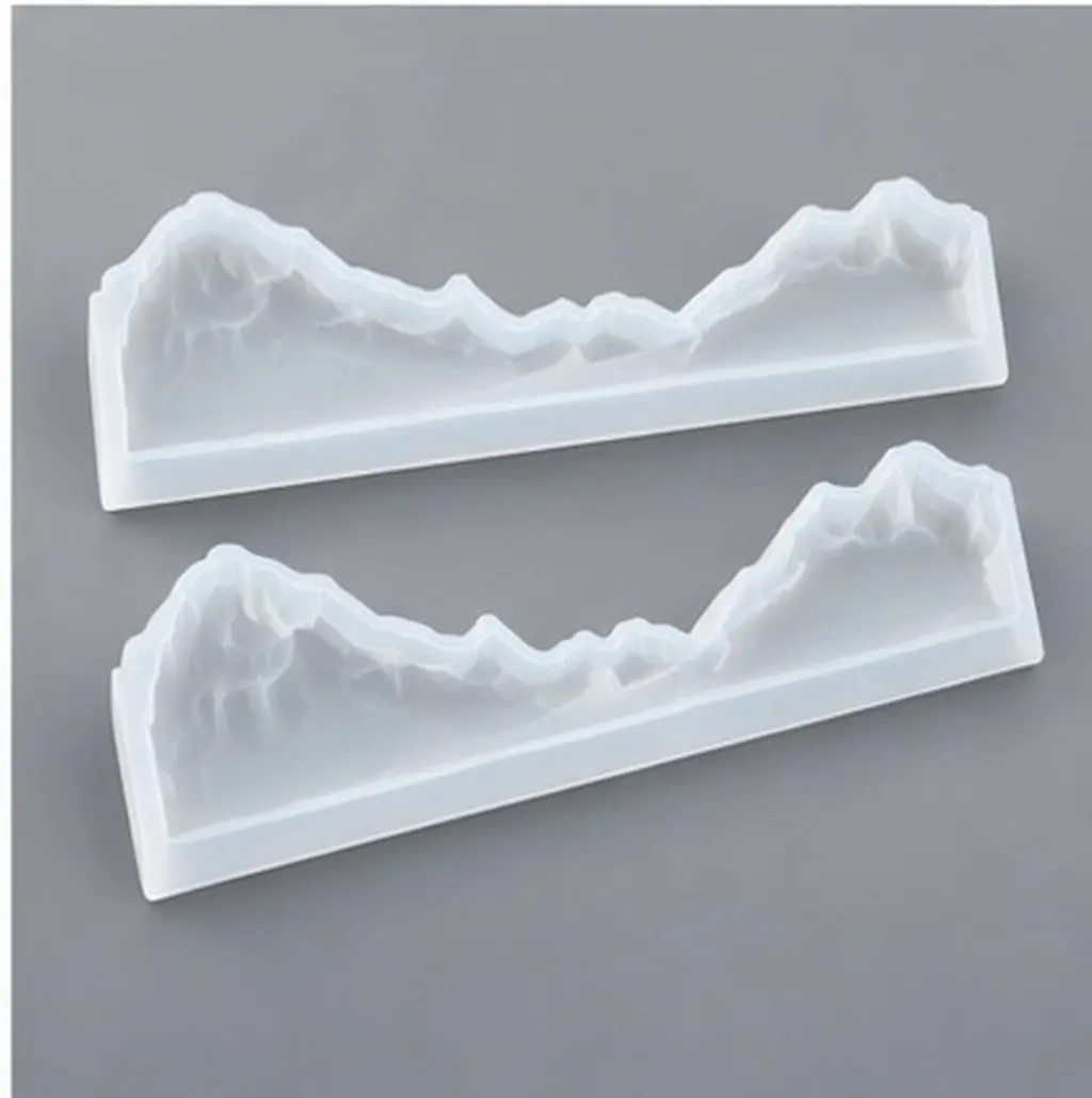 Crystal Epoxy Resin Mould Set – Ebony Mountain Landscape for DIY Art, Handmade Decor & Lover Gifts