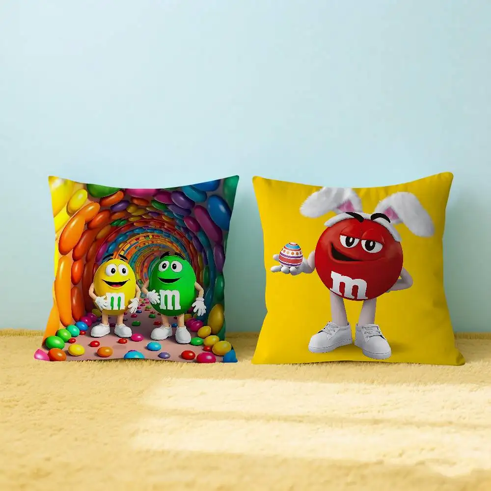 غطاء وسادة بتصميم كرتوني M-M وM-Ms غطاء وسادة ديكور للعطلات
