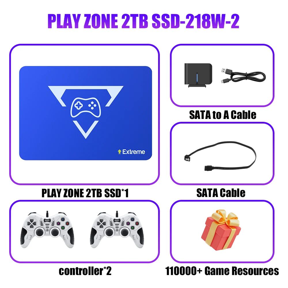 その他 PLAYZONE SSD 2TB Play Zone 2TB Gaming SSD Game Console with 20000+Game &80+Emulator