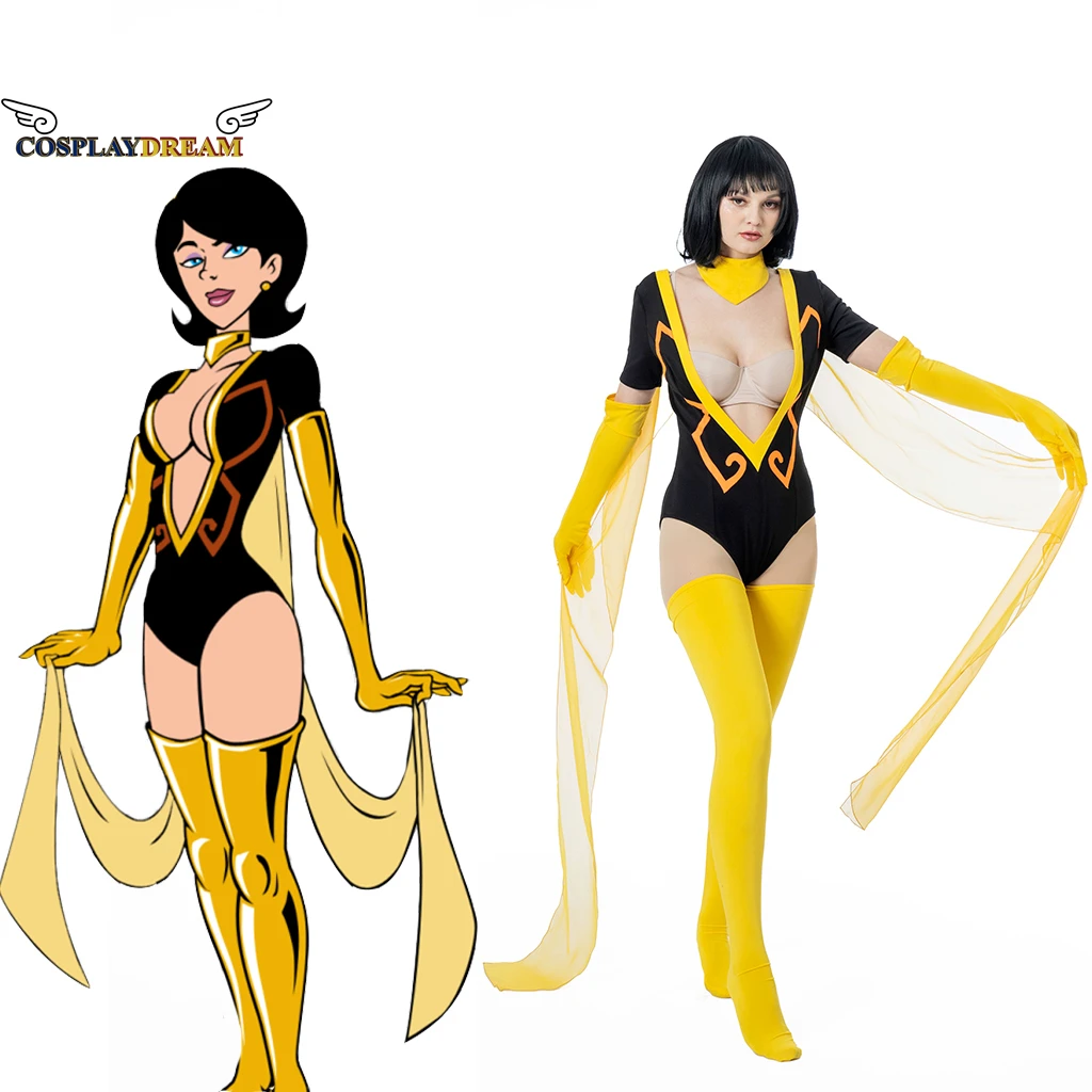 De Venture Bros Cosplay Kostuum Dr Mrs De Monarch Sheila Cosplay Kostuum Jumpsuit Outfit Voor Vrouwen