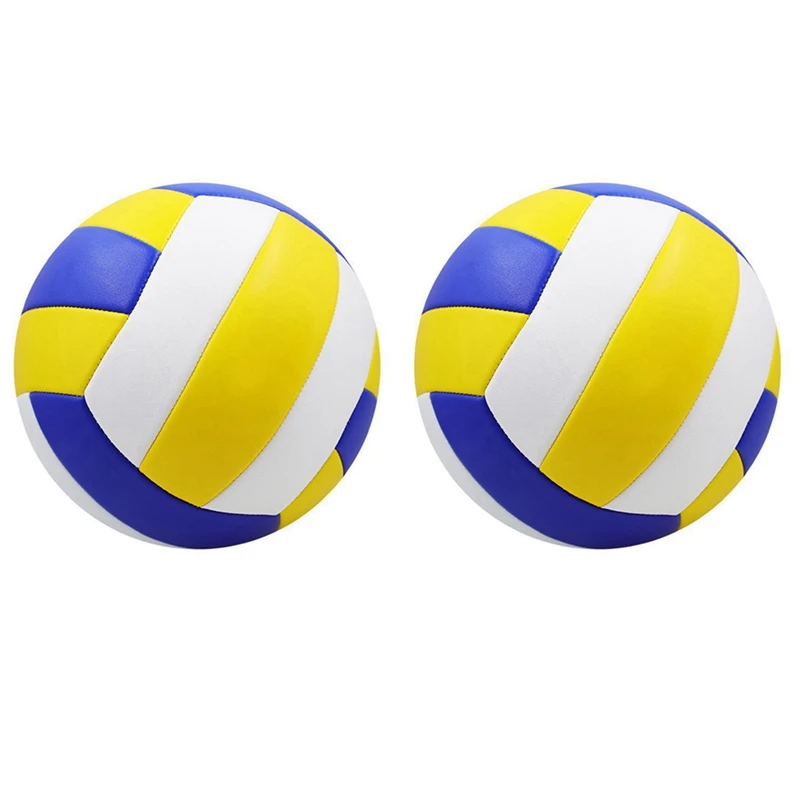 2Pcs Volleyball Soft And Easy To Carry Impermeable PVC Professional Game Volleyball Beach Outdoor Indoor Training Ball