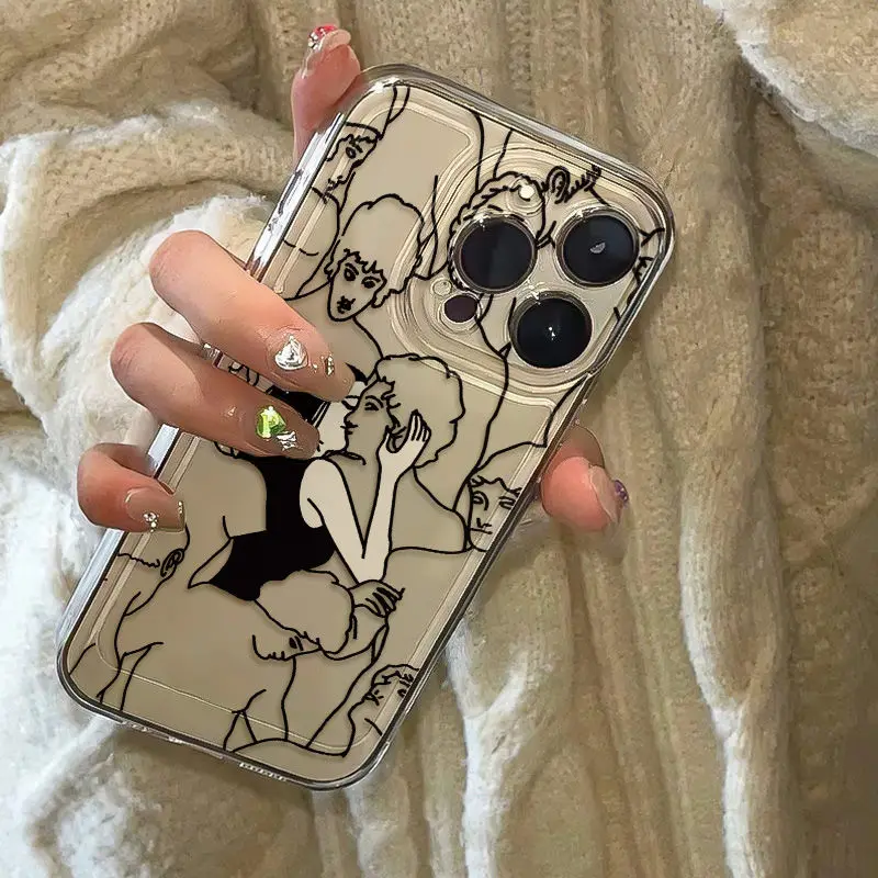 Sexy kiss Pattern Phone Case for Oppo A3x A3 A60 A79 A98 A78 A58 A38 A18 A57 A76 A17 A74 A94 A36 A55 A15 Soft TPU Cover