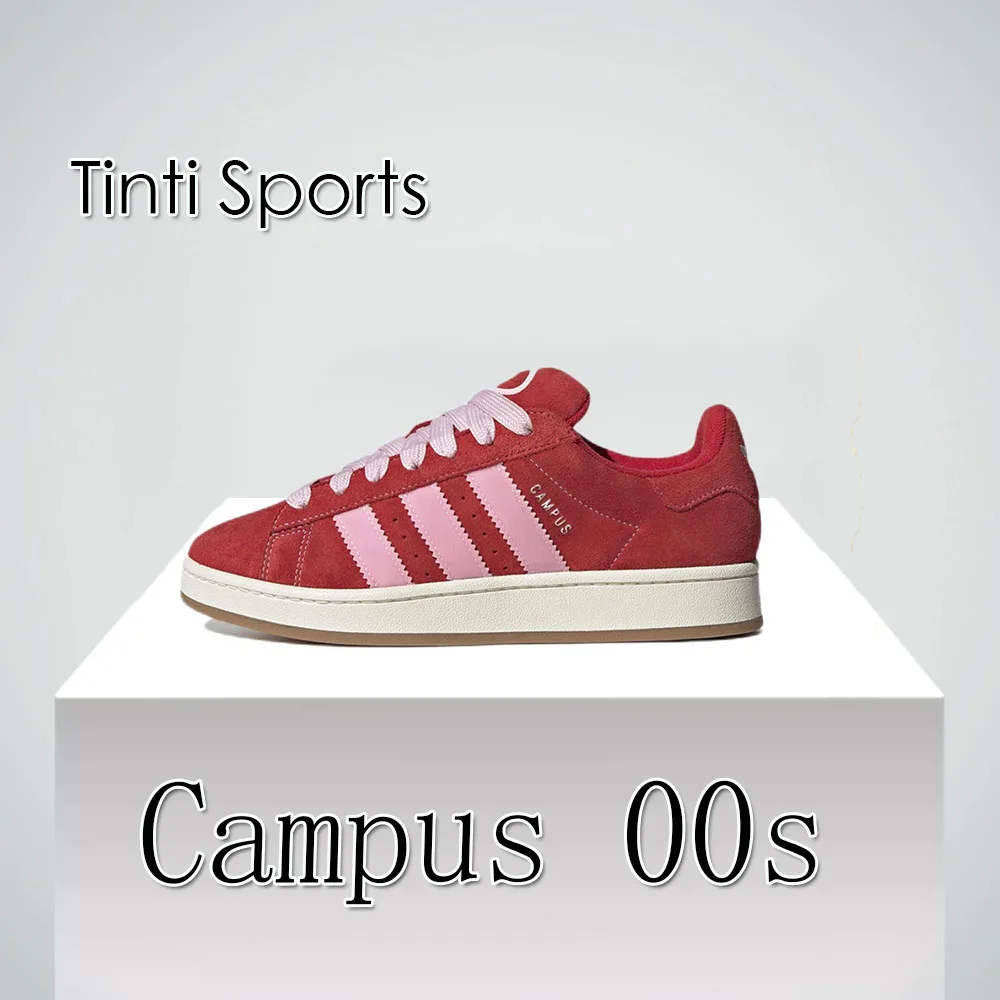 Adidas New Campus 00s Low Men and Women Sneaker Classic Sport Skateboarding Shoes Trendy and comfortable Sneakers Red&Pink