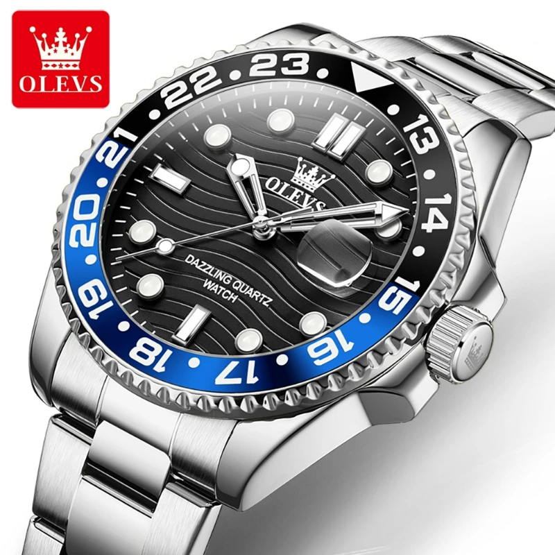 

OLEVS 3610 Original Men's Watches Luxury Waterproof Luminous Man Wristwatches Simple Stainless Business Fashion Classic Watch