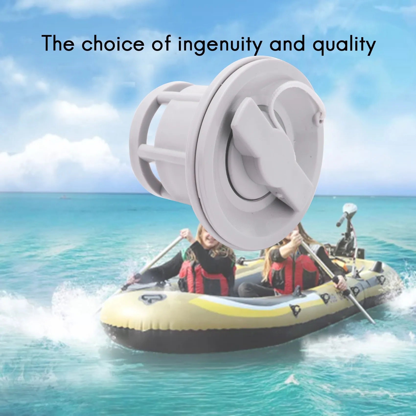 6 หลุม Inflatable เรือ Raft พายเรือ Drifting Canoe Air Valve อะแดปเตอร์หมวก