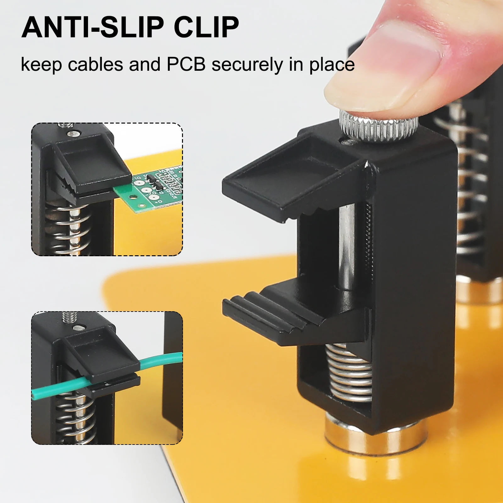 NEWACALOX Magnetic Helping Hand Soldering Third Hand Tool with Alligator Clips Flexible Metal Arms Electronic Repair Tool