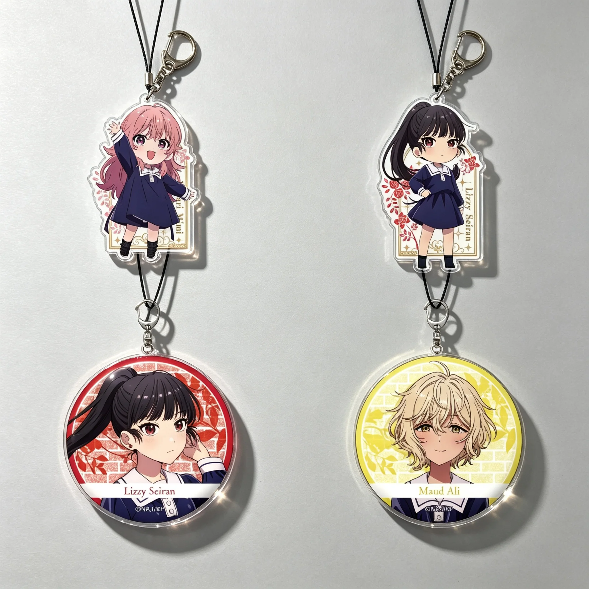 GL I Want to Love You Till Your Dying Day Totsuki Sheena Kagari Mimi Q-Style Acrylic Pendant Keychains Bag Decorations