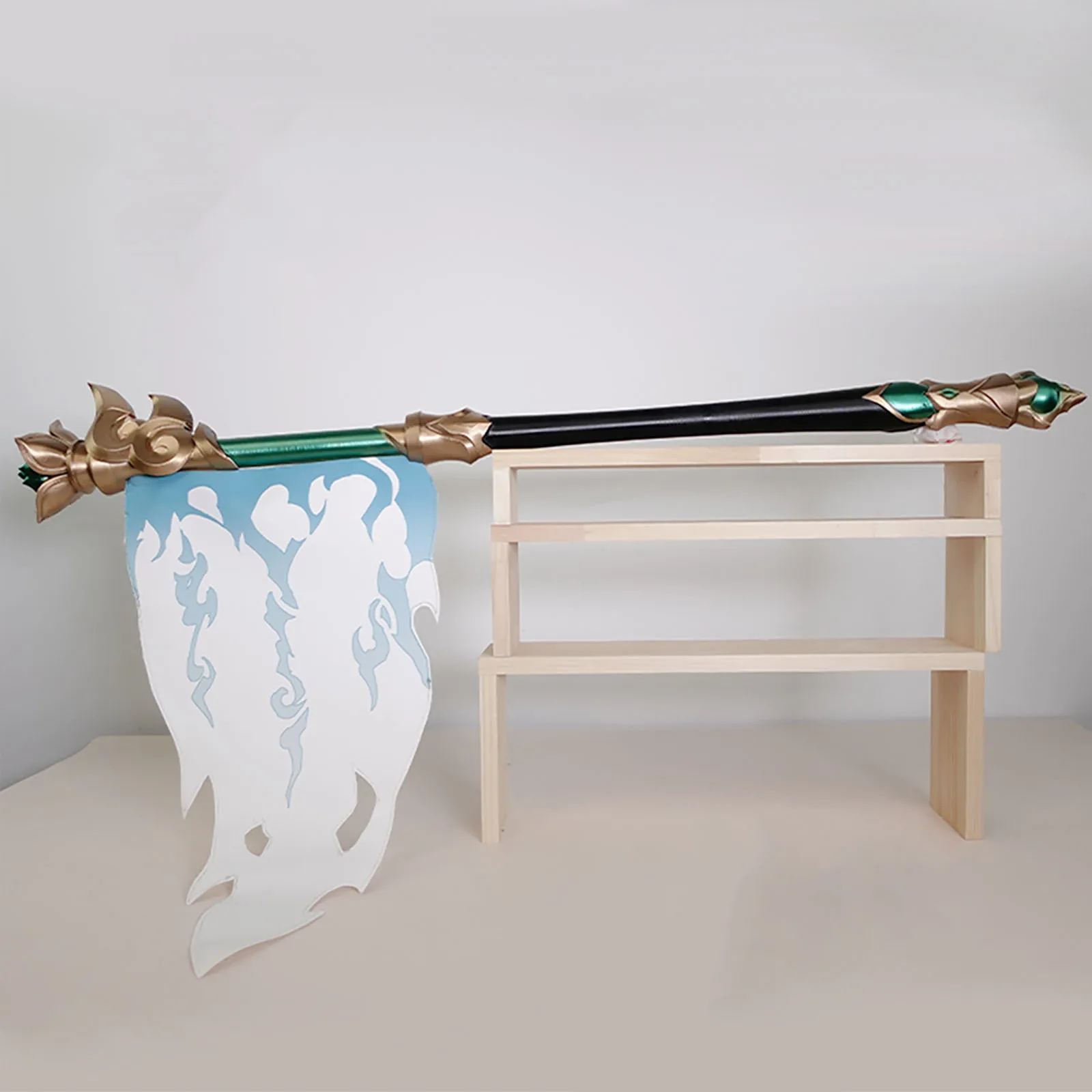 Honkai-Star Rail HuoHuo Cosplay Props, 75cm de Long, Vert Dégradé Perruque Py Play Anime Perruques, Degré de Chaleur Perruques Synthétiques + Bonnet