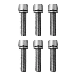 6PCS/Box Bolts Bicycle Screws MTB Bike Handlebar Stem Screws M5/M6 Road Bike Cycle Parts  High-precision Steel Bike Accessories