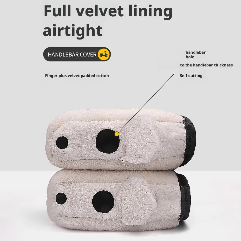 دراجة نارية المقود يفشل معدات الشتاء قفازات دفئا قفازات مقاوم للماء غطاء مقبض الدراجة أغطية اليد تدفئة #3