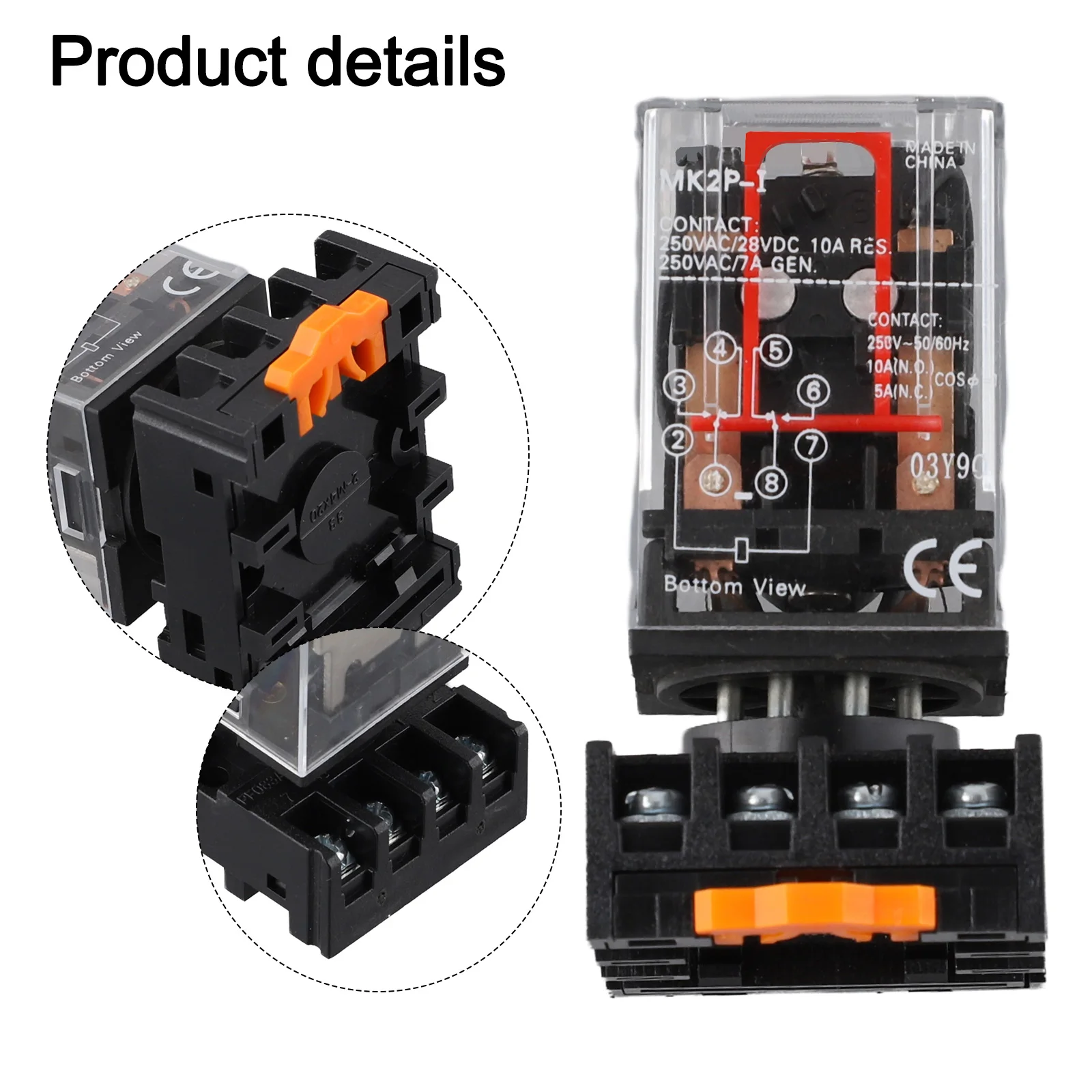 Electrical Projects MK2P-I Relay Smart Home Control General Purpose Relay 10A Current Rating AC220V Coil Voltage