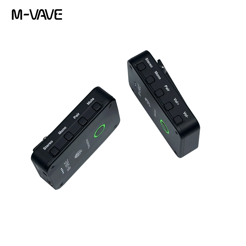 M-VAVE WP-9 Wireless System2.4GHz Earphone Monitoring System Rechargeable Transmitter Receiver Stereo Mono and Mute Function