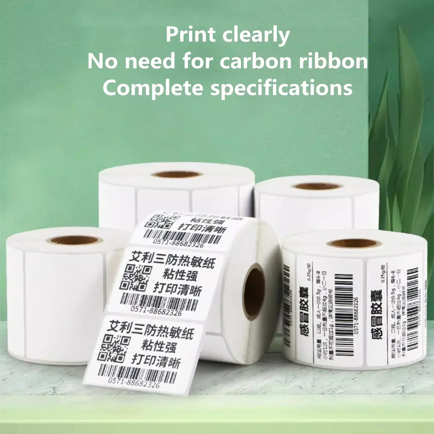 Express Logistics Outer Packaging Marking Stickers Rectangle Waterproof Oil Proof Blank Roll Thermal Sensitive Printing Paper