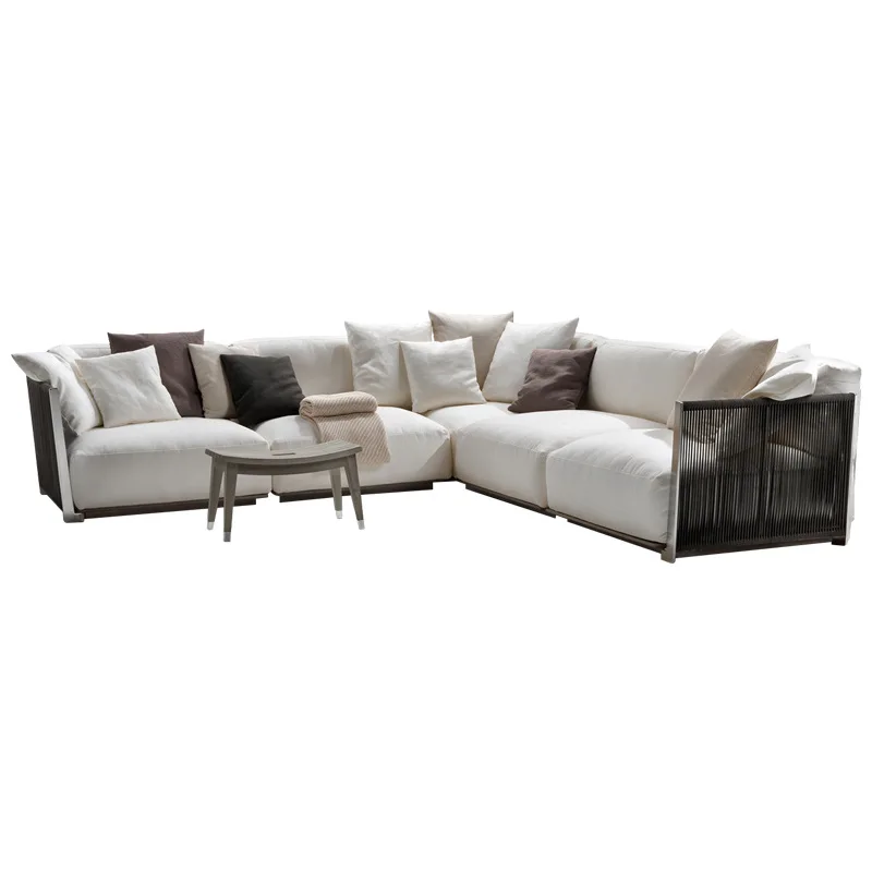 

Open-air, leisure, stainless steel, small coffee table, outdoor, Nordic, simple, sofa