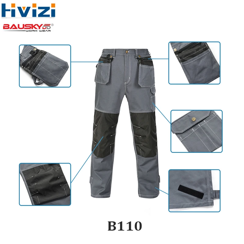 Bauskydd Work Pants In Cargo Pants Men\'s Workwear Working Pants Tool Trouser Black Work Trousers Men Workwear With EVA Knee Pads