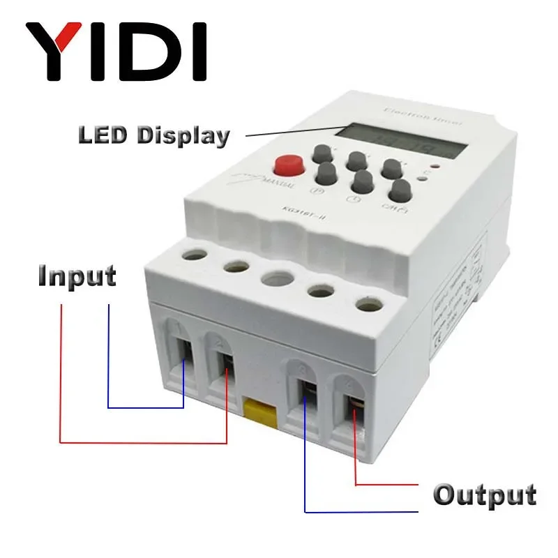 Imagem -06 - Programável Interruptor Temporizador Digital Heavy Duty Trilho Din Eletrônico Heavy Duty 25a 220vac Relé 12v Kg316t
