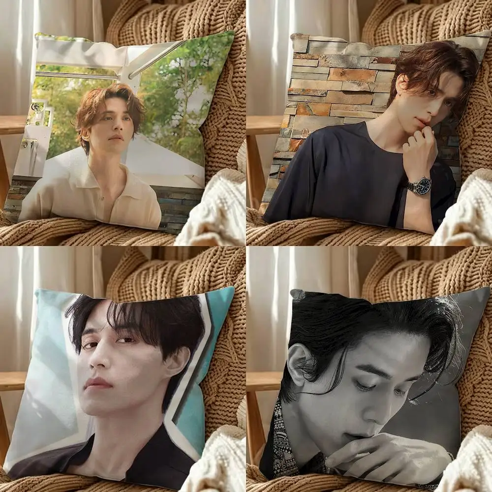 Koran Actor Lee D-Dong Wook Square Double-Sided Printed Pillow Case Sofa Cushion Cover Bedroom Bedside Decor