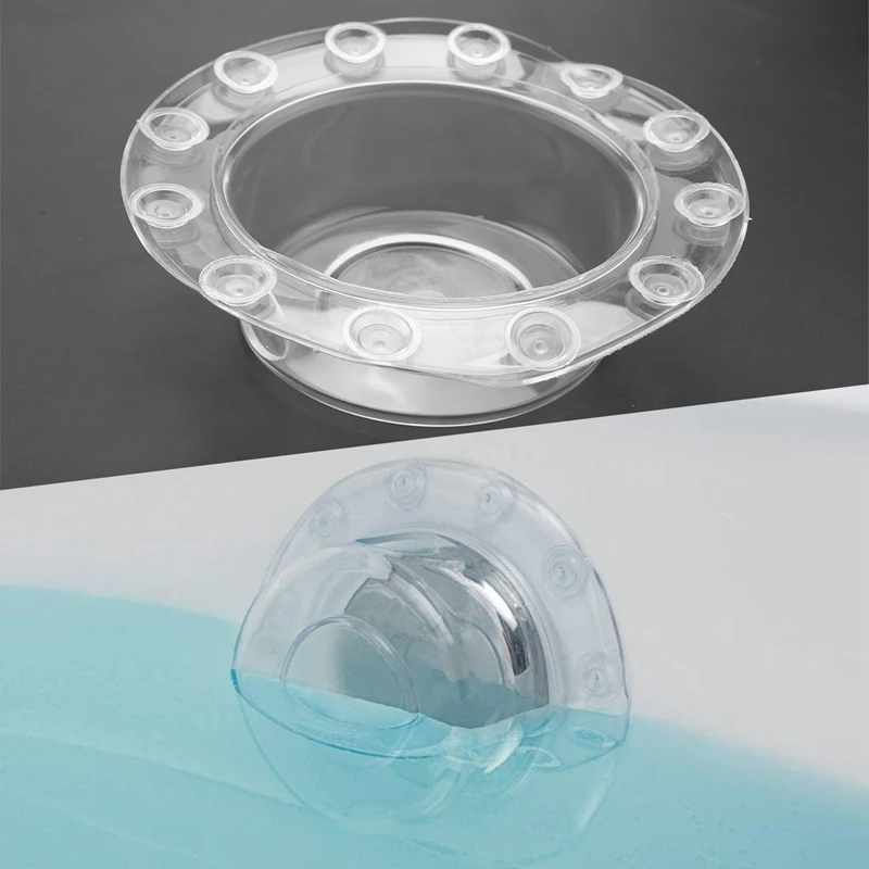 2 Pack Bathtub Overflow Drain Cover Suction Cup Seal Bathtub Stopper For Deeper Bath For Bathroom Overflow Drains