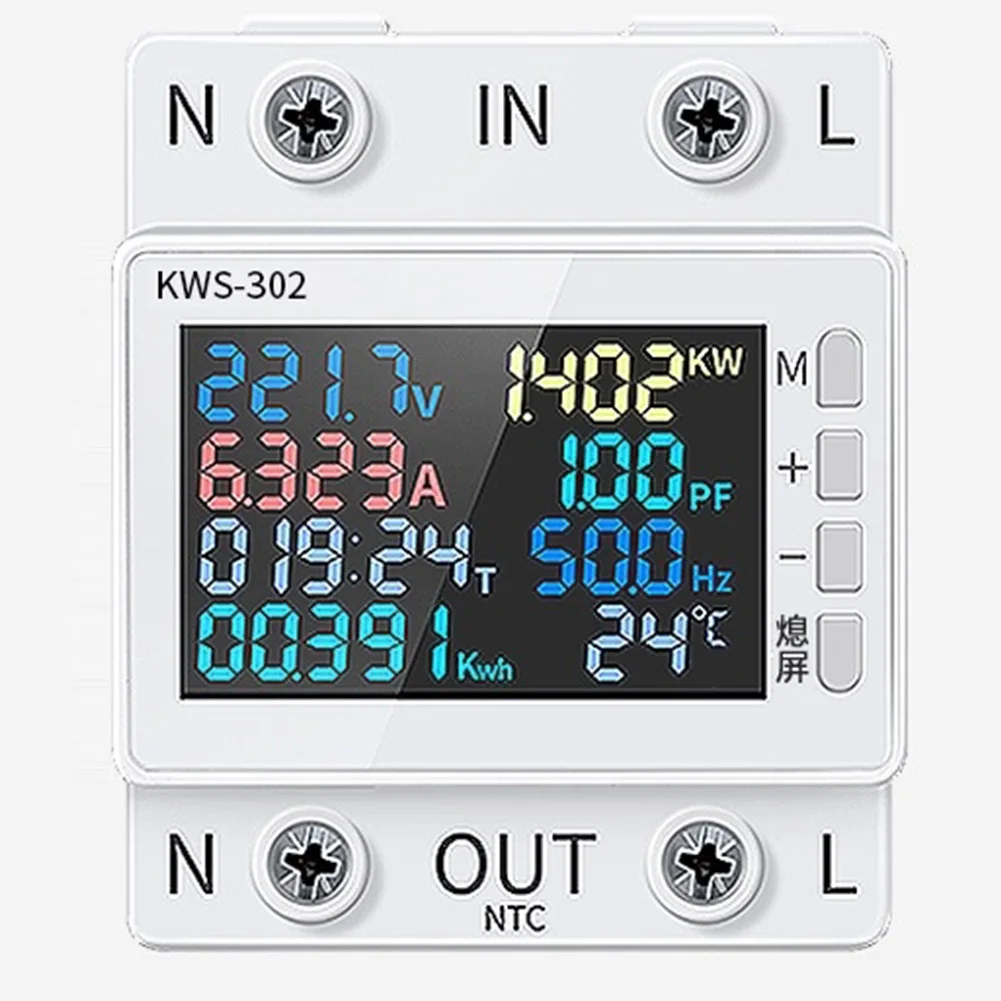 Meter Electricity Meter Easier Operation Electric Energy Anywhere Countdown Function Display Cabinets Frequency