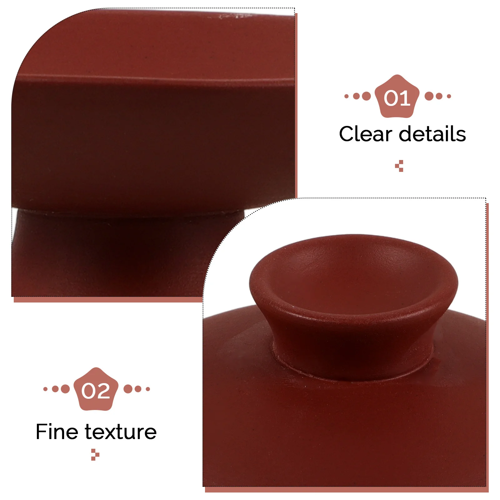 

Replacement Lid for Purple Sand Teacup Pottery Tea Kettle Lid Spill Resistant Home Camping Party Pottery Teapot Supplies