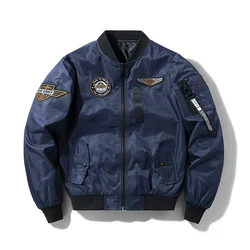 7XL Winter Hip Hop Two Side Wear Jackets Men Military Motorcycle Ma-1 Jacket Men Aviator Pilot Coats Male Baseball Bomber Jacket