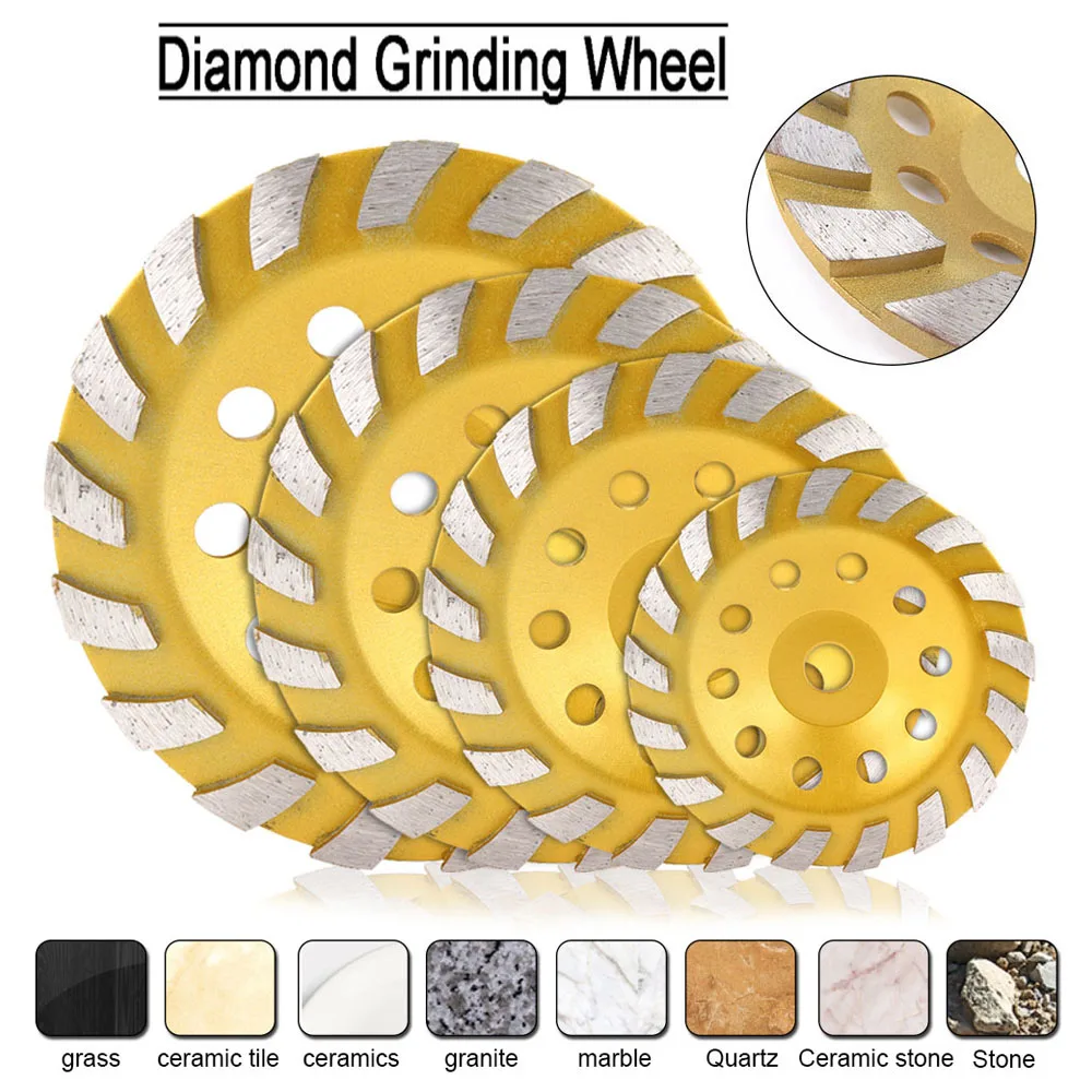 4/5/6/7\'\' Diamond Grinding Wood Carving Disc Wheel Disc Bowl Shape Grinding Cup Concrete Granite Stone Ceramic Cutting Disc Tool