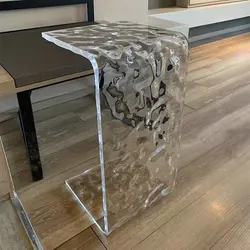 Nordic Furniture Transparent Water Ripple Acrylic Coffee Table Living Room Side Table Piaochuang Small Tea Table Storage Desk