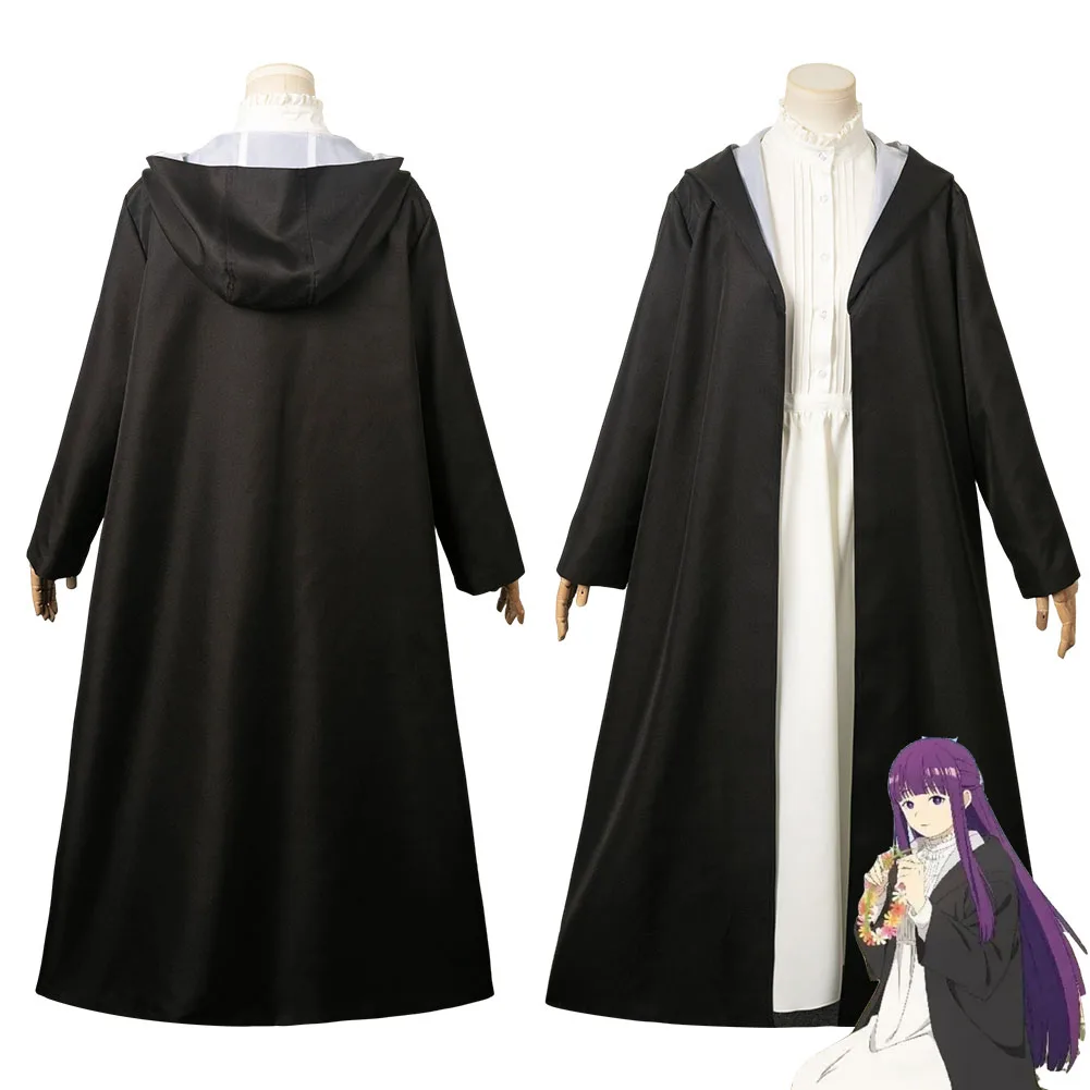 Sousou-Disfraz de Cosplay de helecho sin Frieren para mujer adulta, vestido de fantasía, abrigo, trajes de fantasía, traje de Carnaval de Halloween