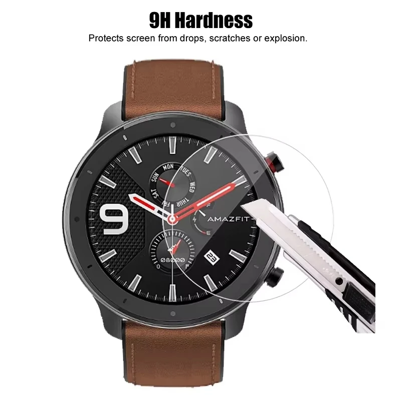 Tempered Glass For Amazfit GTR 47MM 42MM Full Cover Screen Protector For Huami Amazfit GTR Anti-scratch Film Watch Accessories image 4