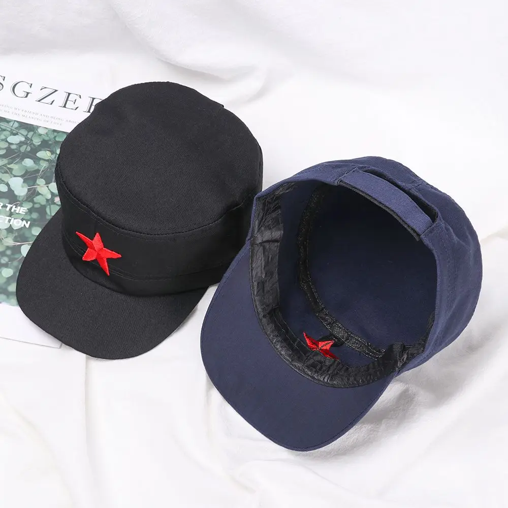 Gorras militares clásicas para hombres y mujeres, gorras de béisbol ajustadas, ajustables, sombreros de Sol de estrella roja del ejército, deportes