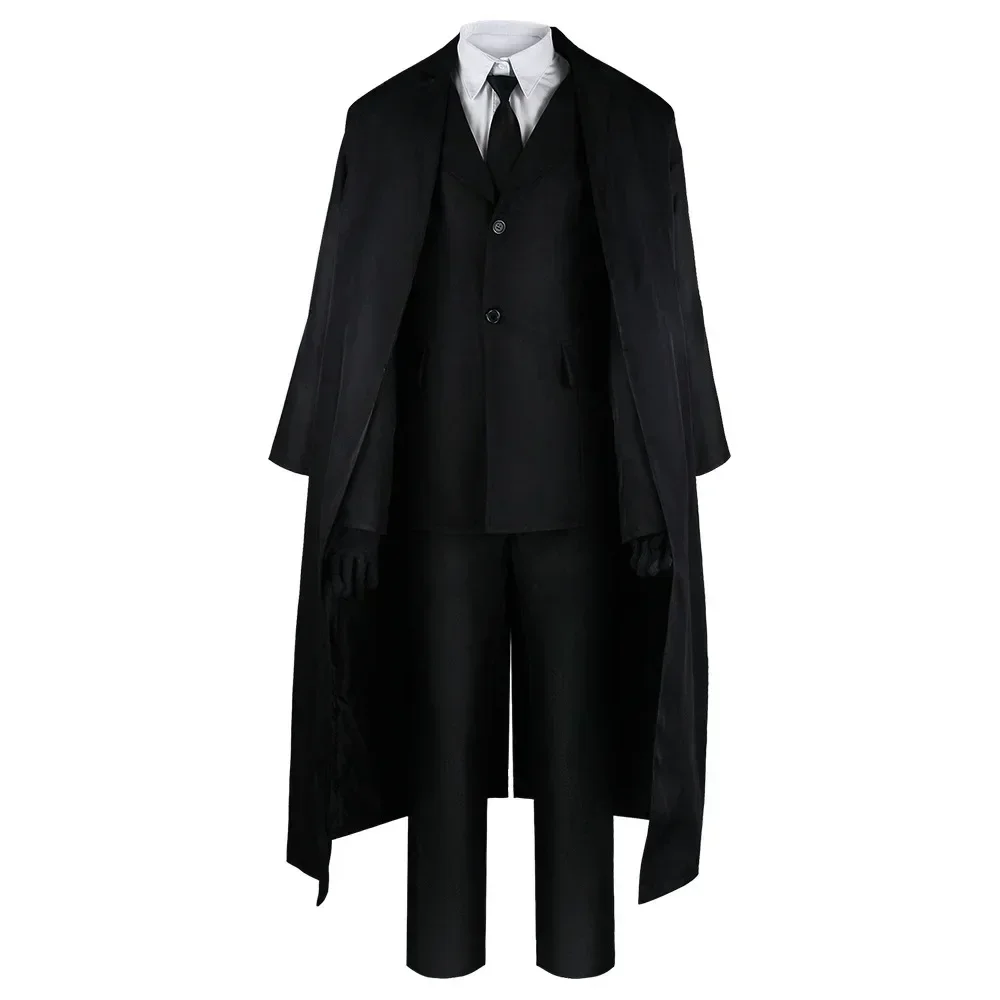 Anime Bungo Stray Dogs Osamu Dazai Cosplay Port Mafia Full Set Black Trench Coat Wig Shirt Tie Christmas Party Anime Clothes view 2