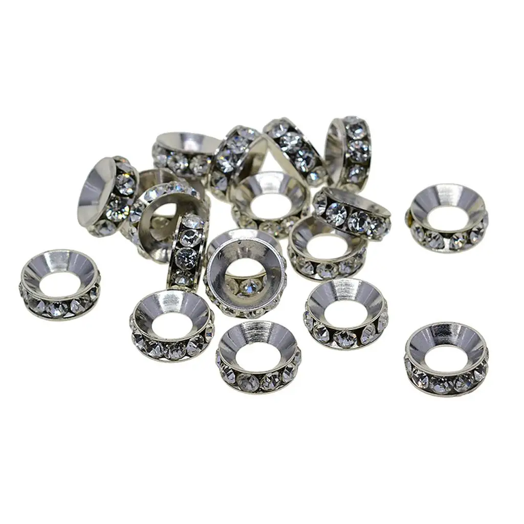 2 7mm Big Hole Rondelle Crystal Spacer Beads Set DIY Bracelet Jewelry