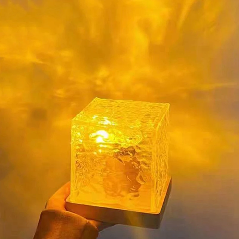 Water Ripple Projector Night Light Remote Control Sunset Light Decorative Light C