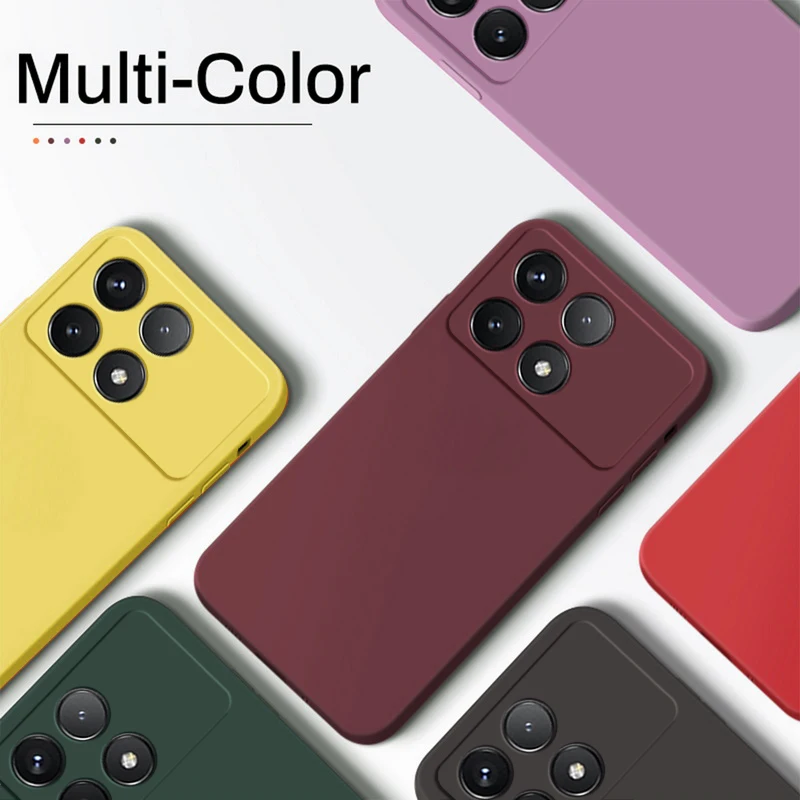 Poco X6 Pro Case Luxury Liquid Silicone Soft Case For Xiaomi Poco X6 Pro Poco X 6 Pro X6Pro Pocox6 Pro 5G Shockproof Back Cover